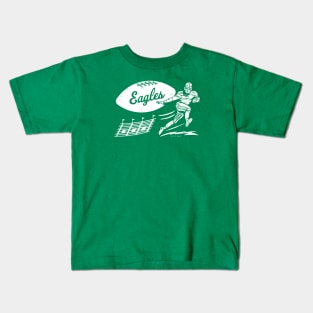 Vintage Football - Philadelphia Eagles (White Eagles Wordmark) Kids T-Shirt